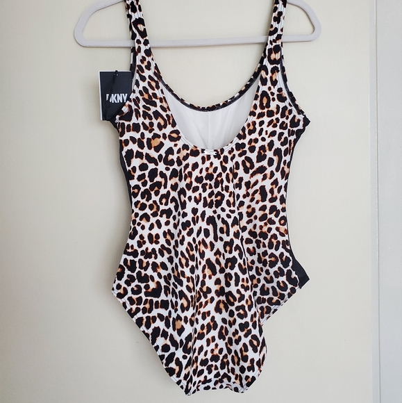 Dkny leopard swimsuit size 10 - Picture 2 of 4